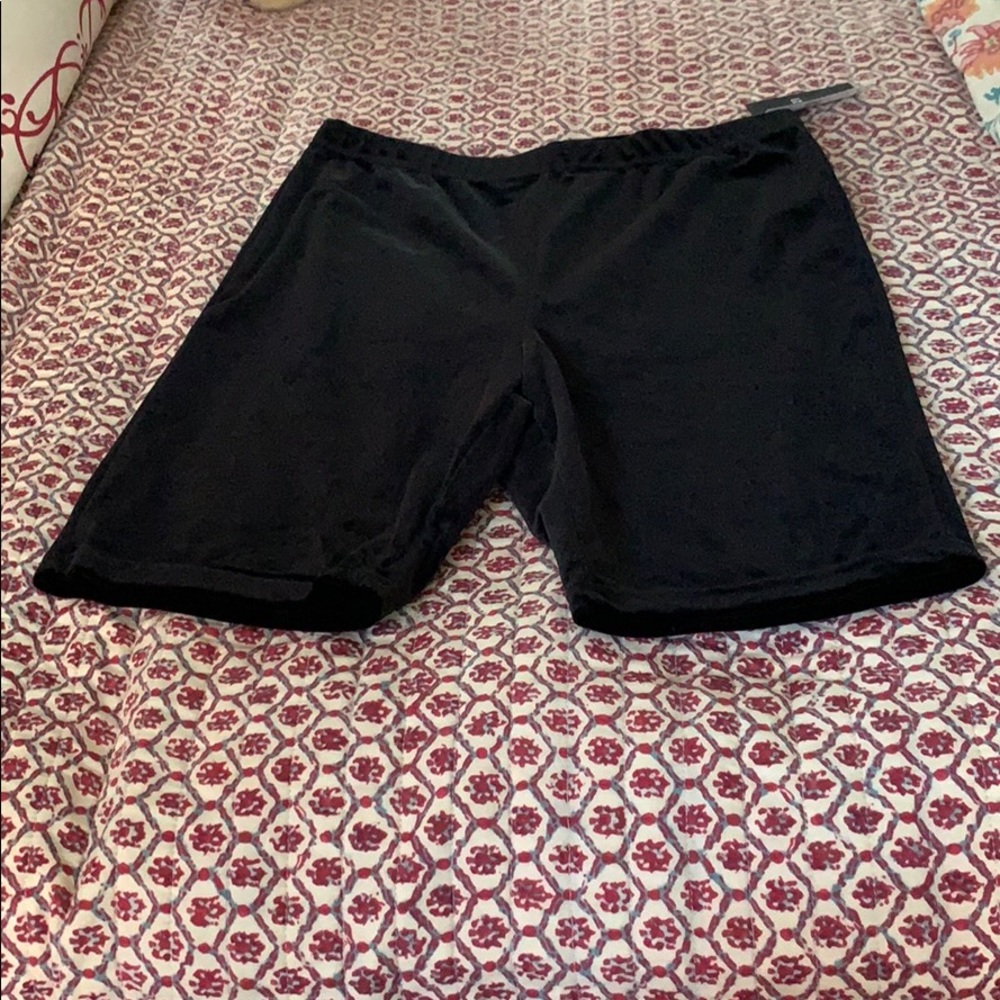 Forever 21 Black Velvet Bike Shorts - Picture 3 of 3